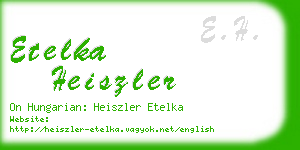 etelka heiszler business card